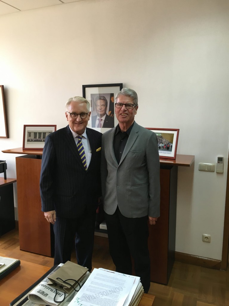 Präsident Krajewski mit Botschafter Weber-Lortsch Foto: Konrad Krajewski